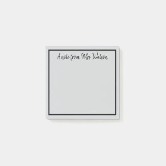 Een opmerking van Voeg de naam van de leerkracht t Post-it® Notes