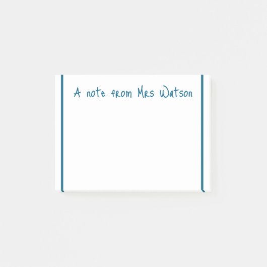 Een opmerking van Voeg de naam van de leerkracht t Post-it® Notes (Voorkant)