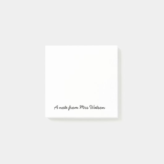 Een opmerking van Voeg de naam van de leerkracht t Post-it® Notes (Voorkant)