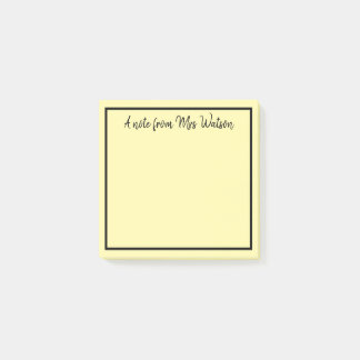 Een opmerking van Voeg de naam van de leerkracht t Post-it® Notes