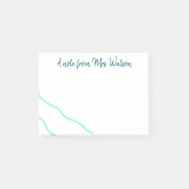 Een opmerking van Voeg de naam van de leraar toe E Post-it® Notes