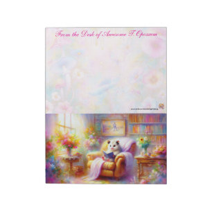 Een opossum in zijn leeshoek Notitieblok