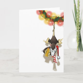 Een opossum van Kerstmis Feestdagen Kaart