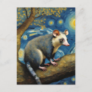 Een opossum van Van Gogh Briefkaart