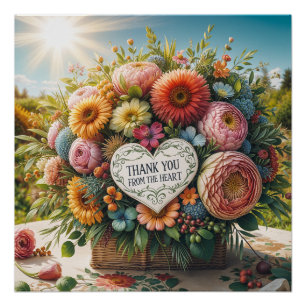 Een oprechte bloemenglossy Poster