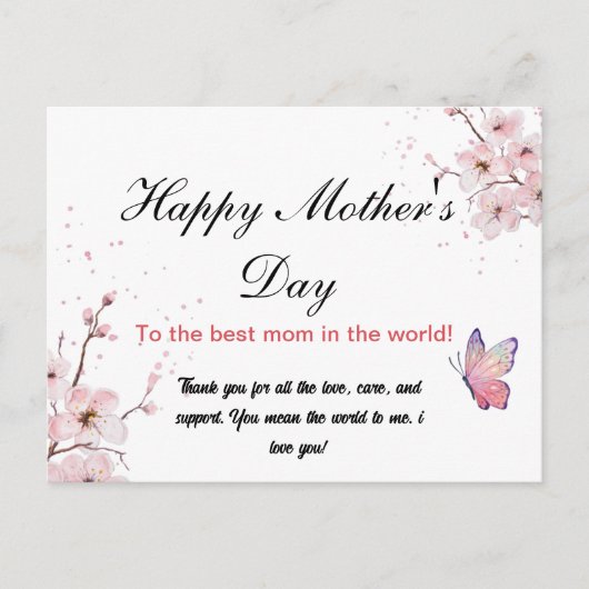 Een oprechte Moederdag poster Kaart (Voorkant)