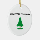 Een oproep aan de Amerikaanse Revolutionaire Vlag Keramisch Ornament (Rechts)