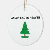 Een oproep aan de Amerikaanse Revolutionaire Vlag Keramisch Ornament (Links)