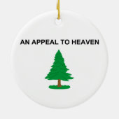 Een oproep aan de Amerikaanse Revolutionaire Vlag Keramisch Ornament (Achterkant)