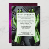 Een Oproeping van Schaduwen Heksen Halloween Feest Kaart (Voorkant / Achterkant)