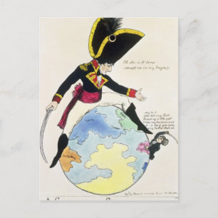 Een opslag op een Stride over het Wereldbol, 1803 Briefkaart