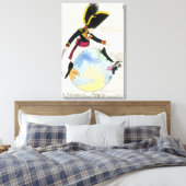 Een opslag op een Stride over het Wereldbol, 1803 Canvas Afdruk (Insitu (Slaapkamer))