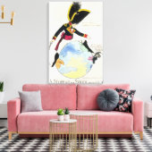 Een opslag op een Stride over het Wereldbol, 1803 Canvas Afdruk (Insitu (Woonkamer))