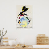 Een opslag op een Stride over het Wereldbol, 1803 Poster (Keuken)
