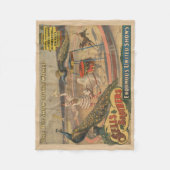 Een optredende zebu en pauw met clown trainer fleece deken (Voorkant)