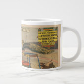 Een optredende zebu en pauw met clown trainer grote koffiekop (Rechts)