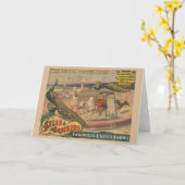 Een optredende zebu en pauw met clown trainer kaart (Gele Bloem)