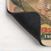 Een optredende zebu en pauw met clown trainer muismat (Hoek)