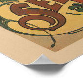 Een optredende zebu en pauw met clown trainer poster (Hoek)