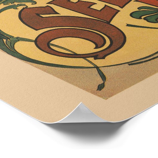 Een optredende zebu en pauw met clown trainer poster (Hoek)