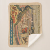 Een optredende zebu en pauw met clown trainer sherpa deken (Voorkant)