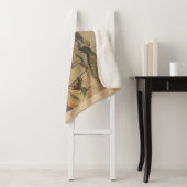 Een optredende zebu en pauw met clown trainer sherpa deken (In situ)