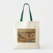 Een optredende zebu en pauw met clown trainer tote bag (Voorkant)