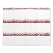 Een opvallend blauw en roze bloemmotief contrastee kalender (Hoes)