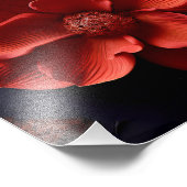 Een opvallend boeket van rode en witte bloemen foto afdruk (Hoek)