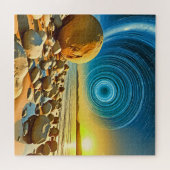 Een opvallend rotsblok legpuzzel (Horizontaal)