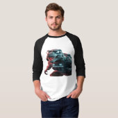Een opvallende foto van een dreigende T-Rex, showc T-shirt (Voorkant volledig)