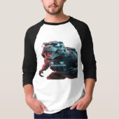Een opvallende foto van een dreigende T-Rex, showc T-shirt (Voorkant)