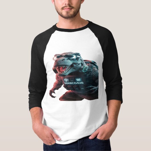 Een opvallende foto van een dreigende T-Rex, showc T-shirt (Voorkant)
