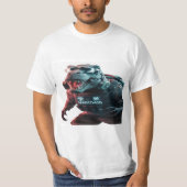 Een opvallende foto van een dreigende T-Rex, showc T-shirt (Voorkant)