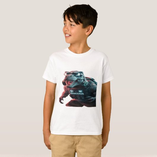 Een opvallende foto van een dreigende T-Rex, showc T-shirt (Voorkant volledig)