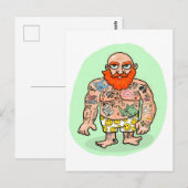 Een opvallende herenman briefkaart (Voorkant / Achterkant)