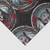 Een opvallende illustratie van een panter tissuepapier (Detail)