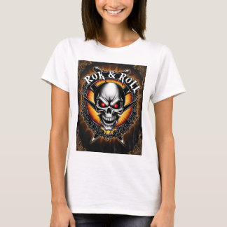 Een opvallende 'Skull' rock-'n-roll-band T-shirt