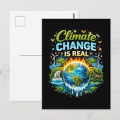 Een opwarmende wereld briefkaart (Voorkant / Achterkant)