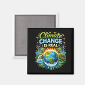 Een opwarmende wereld magneet (Voorkant / Achterkant)