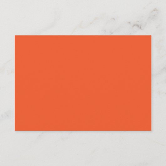 Een oranje achtergrond met een informatiekaartje (Voorkant)