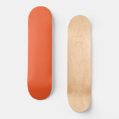 Een oranje achtergrond met een zwarte rand persoonlijk skateboard (Voorkant)