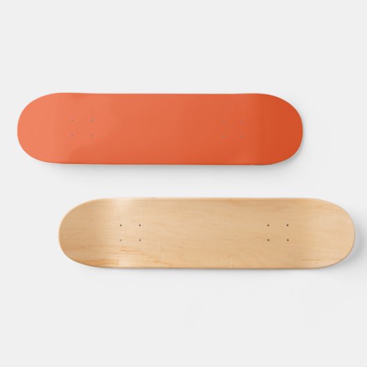 Een oranje achtergrond met een zwarte rand persoonlijk skateboard (Horizontaal)