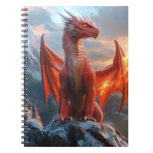 Een Oranje Angry Dragon Notitieboek (Voorkant)