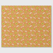 Een oranje bloem cadeaupapier (Vlak)