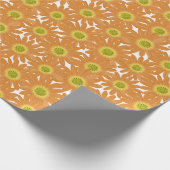 Een oranje bloem cadeaupapier (Hoek)