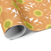 Een oranje bloem cadeaupapier (Rol Hoek)