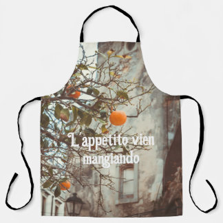 Een Oranje boom in een Romantische oude stad Schort