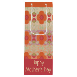 Een Oranje decoratief ontwerp Wijn Cadeautas