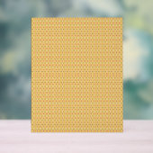 Een oranje en gele achtergrond met cirkels acryl bord (Neutraal)